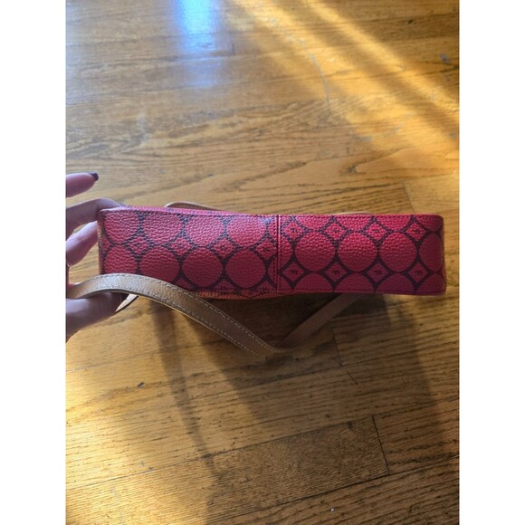 VTG Rare Fossil 1954 Red Leather Monogram Shoulder Bag #75082 Y2K - Picture 6 of 8